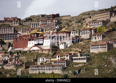 Monastère de Ganden, dans la région autonome du Tibet en Chine Banque D'Images