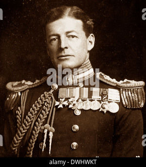 Sir David Beatty Amiral de la flotte début des années 1900 Banque D'Images