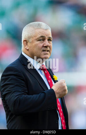 Londres, Royaume-Uni. 09Th Mar, 2014. L'entraîneur-chef du Pays de Galles Warren Gatland avant le match du Tournoi RBS 6 Nations entre l'Angleterre et du Pays de Galles à Twickenham : Action Crédit Plus Sport/Alamy Live News Banque D'Images