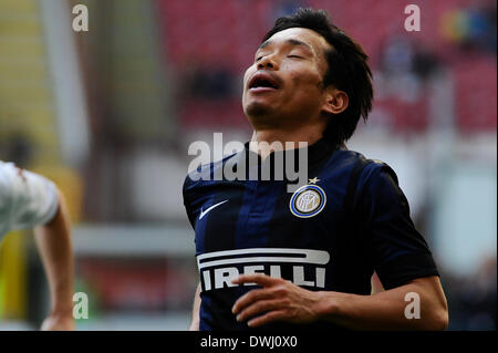 Milan, Italie. 09Th Mar, 2014. Nagatomoof Yuto FC Inter Milan au cours de la Serie A italienne de football match Ligue entre Inter Milan et Torino FC au stade de San Siro à Milan, Italie. © Plus Sport Action/Alamy Live News Banque D'Images