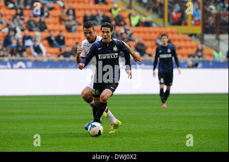 Milan, Italie. 09Th Mar, 2014. Hernanes FC Inter Milan au cours de la Serie A italienne de football match Ligue entre Inter Milan et Torino FC au stade de San Siro à Milan, Italie. © Plus Sport Action/Alamy Live News Banque D'Images