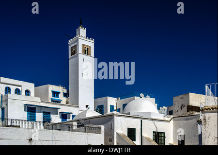 L'Afrique du Nord, Tunisie, Sidi Bou Said. Le livre blanc de la médina. Banque D'Images