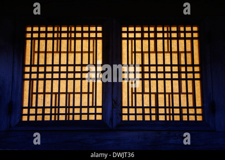 Fenêtre traditionnel coréen. Banque D'Images