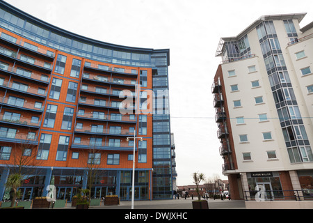 Appartements et maisons à GUNWHARF QUAYS, Portsmouth. Banque D'Images