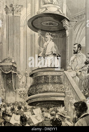 Charles Lavigerie (1825-1892). Missionnaire français et le cardinal. La gravure. Banque D'Images