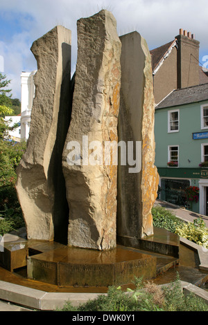 Détail statue Fontaine Enigma Elgar Great Malvern Worcestershire England UK Banque D'Images