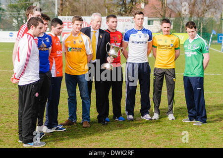 Belfast, Irlande du Nord. 10 mars 2014 - Lancement de l'Ulster GAA Cadburys Ulster sous 21 Championnat de Football. Crédit : Stephen Barnes/Alamy Live News Banque D'Images