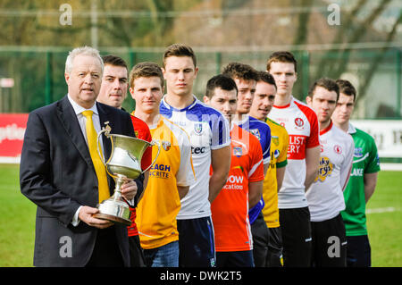 Belfast, Irlande du Nord. 10 mars 2014 - Lancement de l'Ulster GAA Cadburys Ulster sous 21 Championnat de Football. Crédit : Stephen Barnes/Alamy Live News Banque D'Images