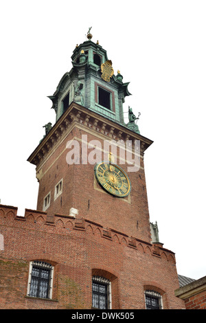 Vue latérale de la cathédrale du Wawel Banque D'Images