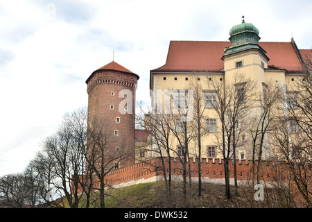 Senatorska tour dans le Château Royal sur la colline de Wawel Zamek Królewski na Wawelu Banque D'Images