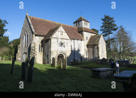 L'église paroissiale de Sainte Marie près du village de Breamore dans le Hampshire, England, UK Banque D'Images