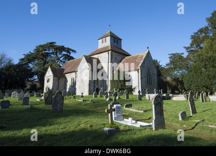 L'église paroissiale de Sainte Marie près du village de Breamore dans le Hampshire, England, UK Banque D'Images