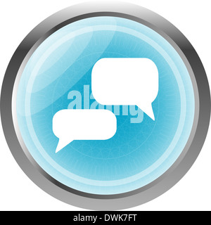 Discours sur l'icône web nuage bleu bouton Banque D'Images