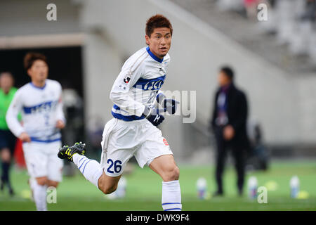 Tokyo, Japon. Mar 8, 2014. Naoaki Aoyama (Ventforet) Football/soccer : 2014 J.Division de Ligue 1 match entre F.C.Tokyo 1-1 Ventforet Kofu à Ajinomoto Stadium à Tokyo, au Japon . © AFLO/Alamy Live News Banque D'Images