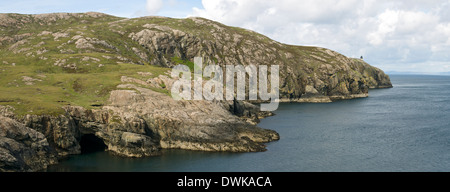 Ushenish Point et phare, South Uist, Western Isles, Ecosse, Royaume-Uni Banque D'Images