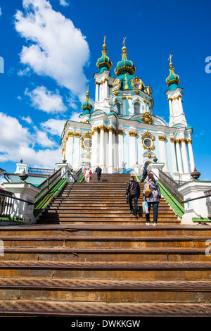 Église de Saint Andrews à Kiev, Ukraine, l'Europe Banque D'Images