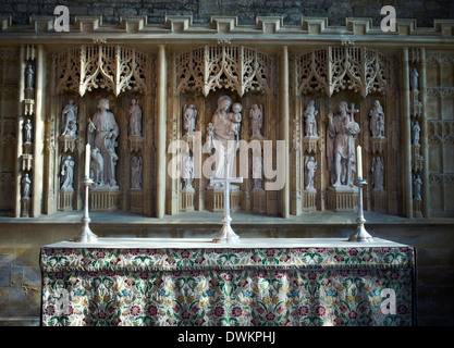 Autel à St John the Baptist Church, Burford, Cotswolds, Oxfordshire, Angleterre Banque D'Images