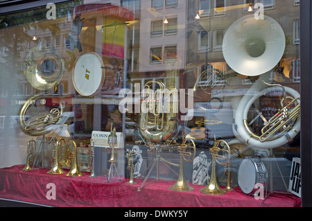 Musique shop window Banque D'Images