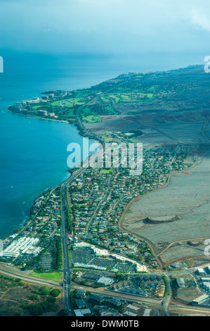 Vue aérienne de Maui, Hawaï, États-Unis d'Amérique, du Pacifique Banque D'Images