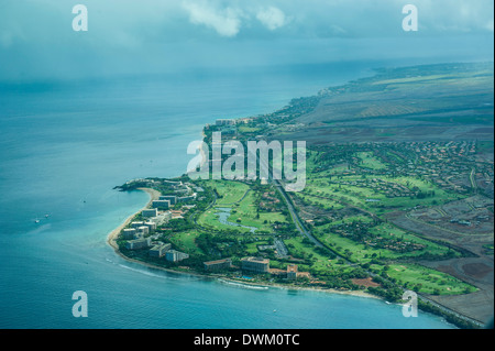 Vue aérienne de Maui, Hawaï, États-Unis d'Amérique, du Pacifique Banque D'Images