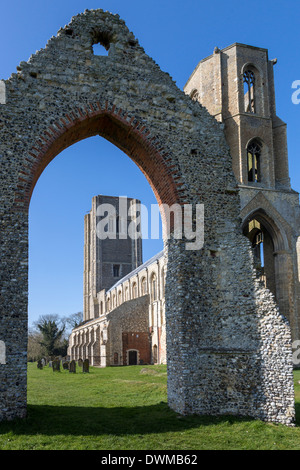 L'Abbaye de Wymondham 1107 à Norfolk, Angleterre, Royaume-Uni. Banque D'Images