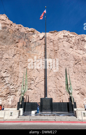 Monument au Barrage Hoover, près de Bolder City dans le Nevada;USA;Nord;l'une des plus grandes centrales hydroélectriques du barrage de l'eau Banque D'Images