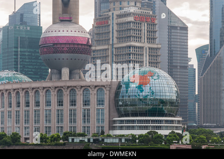 Les toits de Shanghai en début de matinée. Banque D'Images