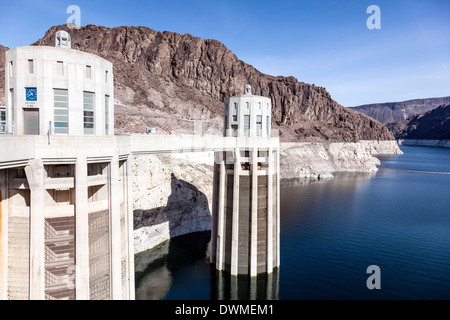 Le Barrage Hoover, près de Bolder City dans le Nevada;USA;Nord;l'une des plus grandes centrales hydroélectriques du barrage de l'eau dans le monde Banque D'Images