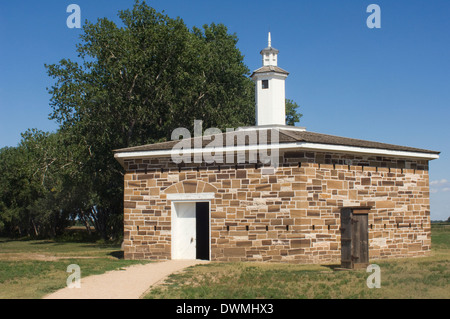 Blockhaus à Fort Larned sur la Santa Fe Trail, le Kansas. Photographie numérique Banque D'Images