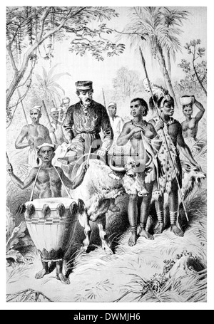 Faible fièvre de Livingstone accompagné à Shinte's Town Banque D'Images