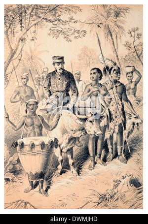 Faible fièvre de Livingstone accompagné à Shinte's Town Banque D'Images