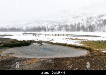 Geysir Parc dans la vallée de Haukadalur en Islande Banque D'Images