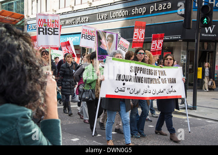 Journée internationale de la femme mars 2014, Londres, Royaume-Uni Banque D'Images