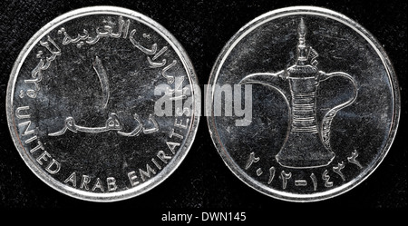 1 dirham monnaie, Emirats Arabes Unis Banque D'Images