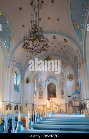 Intérieur de l'église de Saint Elizabeth (bleu) de l'Église, Bratislava, Slovaquie, Europe Banque D'Images