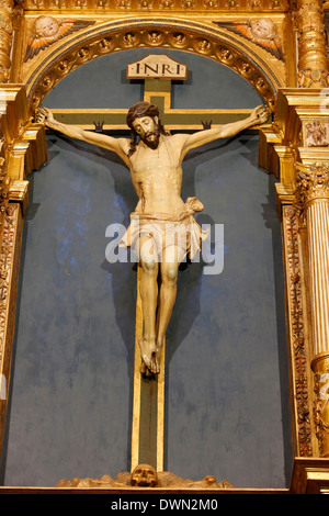 Crucifix dans la mosquée (mezquita) et de la Cathédrale de Cordoue, UNESCO World Heritage Site, Cordoue, Andalousie, Espagne, Europe Banque D'Images