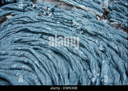 Lave froide après une éruption du volcan Tolbachik, du Kamtchatka, la Russie, l'Eurasie Banque D'Images