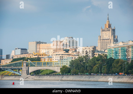 Vu de Moscou, une croisière le long de la Moskva (Moscou), Moscou, Russie, Europe Banque D'Images