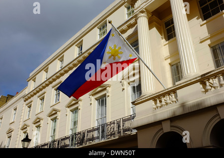 Philippines Ambassade sur Suffolk Street, London, UK Banque D'Images