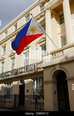 Philippines Ambassade sur Suffolk Street, London, UK Banque D'Images