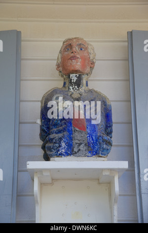 La statue de Nelson, maison de l'amiral et Musée de l'Arsenal, Antigua, Iles sous le vent, Antilles, Caraïbes Banque D'Images