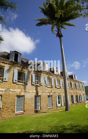 Le cuivre et le bois d'entreposer, Nelson's Dockyard, Antigua, Iles sous le vent, Antilles, Caraïbes, Amérique Centrale Banque D'Images