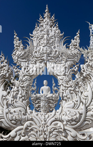 Détail, Wat Rong Khun (Temple blanc), Chiang Rai, Thaïlande du Nord, Thaïlande, Asie du Sud, Asie Banque D'Images
