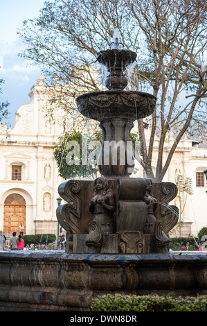 Parque Central à Antigua, Guatemala Banque D'Images