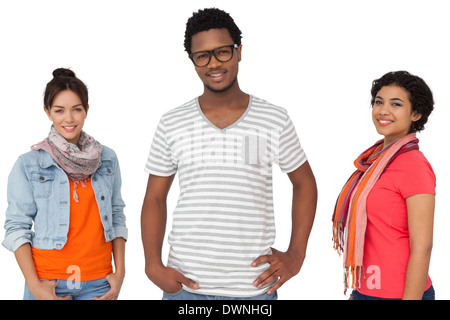 Portrait de trois jeunes amis cool Banque D'Images