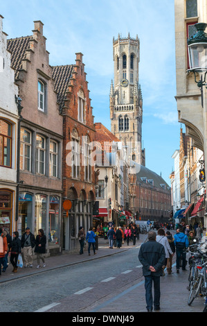 Beffroi, le centre historique de Bruges, Belgique, site du patrimoine mondial de l'UNESCO Banque D'Images