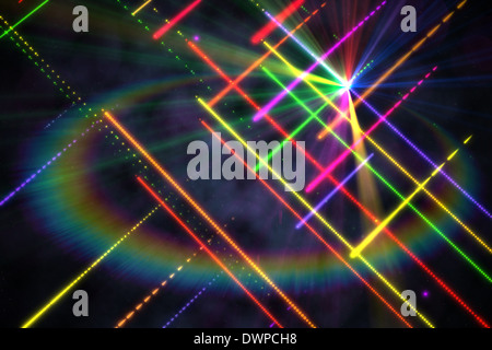 Arrière-plan laser disco généré numériquement Banque D'Images