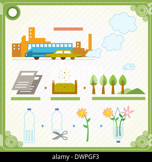 Illustration de graphiques Transformation Banque D'Images