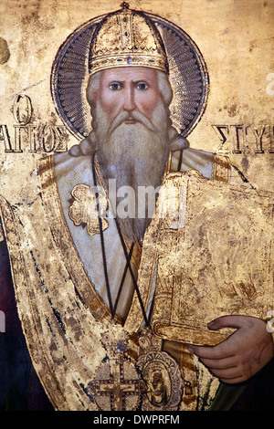 Icône religieuse à St Barnabas Monastery - la Chypre turque Banque D'Images