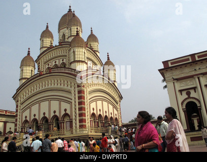 Temple de Dakshineswar à Kolkata, Inde. Banque D'Images